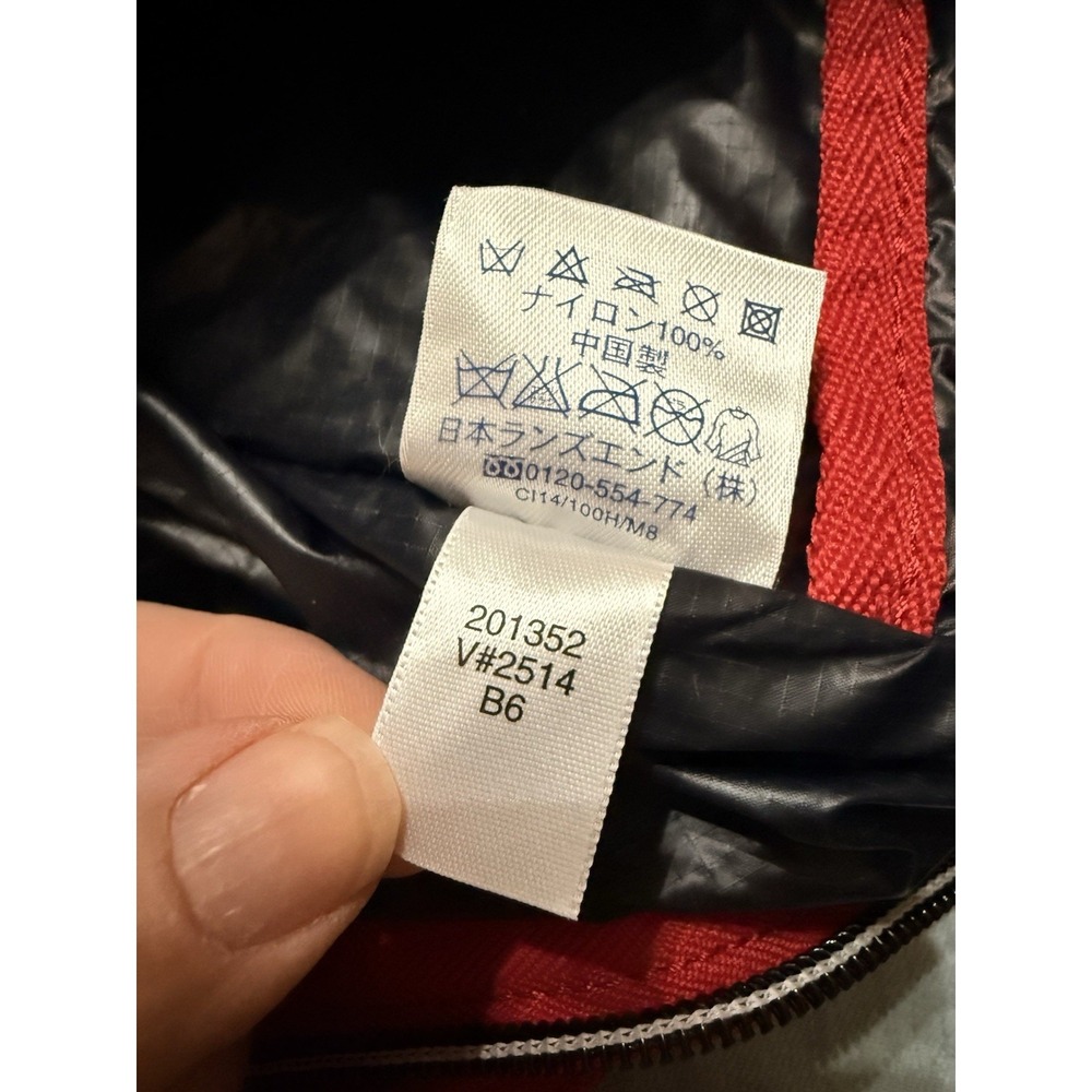 Lands End Packable Backpack Red Blue Black Lightweight Ripstop Nylon Travel Bag - Picture 11 of 13